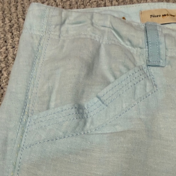 NWOT. Pilcro and the Letterpress Linen-blend Light Blue Pants, Size 8 Tall - Picture 7 of 16